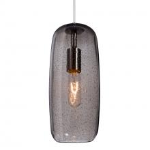  J-PINOT13SM-SN-L - Besa, Pinot 13 Cord Pendant for Mulitport Canopy, Smoke Bubble, Satin Nickel FInish 1