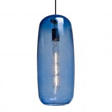  J-PINOT18BL-BK-L - Besa, Pinot 18 Cord Pendant for Mulitport Canopy, Blue Bubble, Black FInish 1x60W Inc