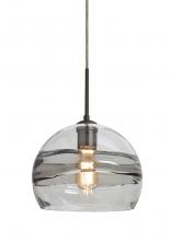  J-SPIR10SC-EDIL-BR - Besa Spirit 10 Pendant For Multiport Canopy, Smoke/Clear, Bronze Finish, 1x8W LED Fil