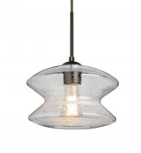  J-ZENCL-EDIL-BR - Besa, Zen Cord Pendant For Multiport Canopy, Clear Bubble, Bronze Finish, 1x8W LED Fi