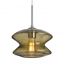  J-ZENLT-EDIL-SN - Besa, Zen Cord Pendant For Multiport Canopy, Latte Bubble, Satin Nickel Finish, 1x8W