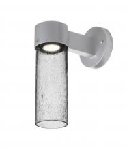  JUNI10CL-WALL-LED-SL - Besa, Juni 10 Outdoor Sconce, Clear Bubble, Silver Finish, 1x4W LED