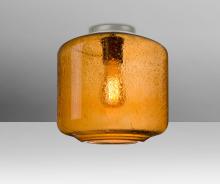  NILES10AMC-EDIL-SN - Besa Niles 10 Ceiling, Amber Bubble, Satin Nickel Finish, 1x4W LED Filament