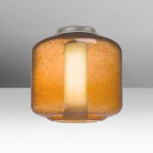  NILES10AOC-LED-SN - Besa Niles 10 Ceiling, Amber Bubble/Opal, Satin Nickel Finish, 1x5W LED