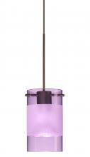  RXP-6524EA-BR - Besa Pendant Scope Bronze Amethyst/Frost 1x50W Halogen Mr16