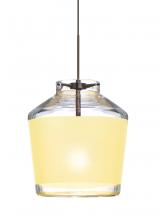  RXP-PIC6CR-BR - Besa Pendant Pica 6 Bronze Creme Sand 1x50W Halogen