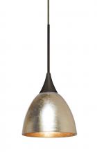  X-1758GF-LED-BR - Besa Divi Pendant, Gold Foil, Bronze, 1x9W LED