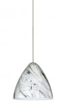 Besa Lighting X-1779MG-LED-SN - Besa Pendant For Multport Canopy Mia Satin Nickel Marble Grigio 1x5W LED