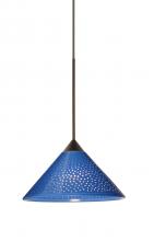  X-282484-BR - Besa Pendant For Multiport Canopy Kona Bronze Blue Starpoint 1x50W Halogen