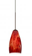  X-719841-BR - Besa Pendant For Multiport Canopy Karli Bronze Garnet 1x50W Halogen