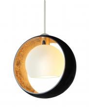  XP-4293GF-LED-SN - Besa Pendant Pogo Satin Nickel Black/Inner Gold 1x5W LED