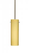  1TT-4930VM-LED-SN - Besa Stem Copa Pendant Satin Nickel Vanilla Matte 1x9W LED