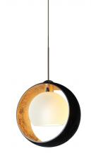  1XP-4293GF-BR - Besa Pendant Pogo Bronze Black/Inner Gold 1x35W Halogen