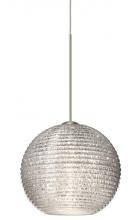  1XP-4615GL-SN - Besa Pendant Kristall 6 Satin Nickel Glitter 1x35W Halogen