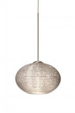  1XP-5612GL-SN - Besa Pendant Lasso Satin Nickel Glitter 1x50W Halogen