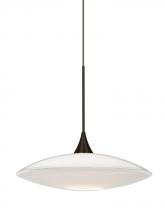  1XP-629406-BR - Besa Pendant Spazio Bronze Opal Glossy 1x50W Halogen