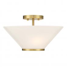  6-4012-3-322 - Blair 3-Light Convertible Semi-Flush or Pendant in Warm Brass