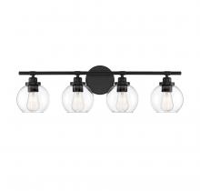  8-4050-4-BK - Carson 4-Light Bathroom Vanity Light in Matte Black