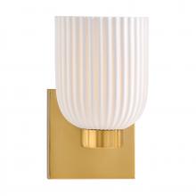  9-3172-1-322 - Isla Blanca 1-Light Wall Sconce in Warm Brass by Breegan Jane