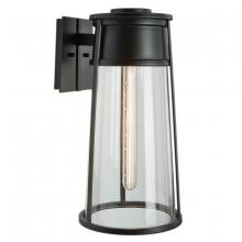  1246-MB-CL - Cone Outdoor Wall Light - Matte Black