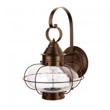  1324-BR-CL - Cottage Onion Outdoor Wall Light - Bronze with Clear Glass