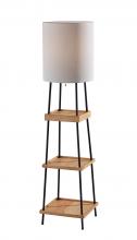  3459-12 - Henry AdessoCharge Shelf Floor Lamp- Natural