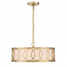  287-GA - Libby Langdon Graham 6 Light Antique Gold Chandelier