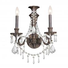  5162-EB-CL-MWP - Vanderbilt 2 Light Hand Cut Crystal English Bronze Sconce