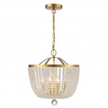  604-GA - Rylee 4 Light Antique Gold Mini Chandelier