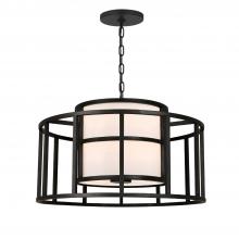  9595-MK - Brian Patrick Flynn Hulton 5 Light Matte Black Lantern Chandelier