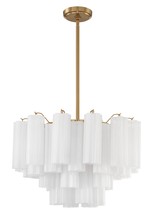  ADD-308-AG-WH - Addis 9 Light Aged Brass Chandelier