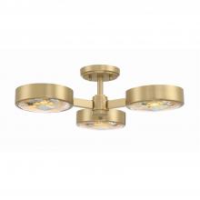  ORS-733-MG - Orson 3 Light Modern Gold Semi Flush Mount