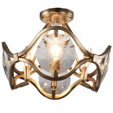  QUI-7624-DT - Quincy 4 Light Distressed Twilight Semi Flush Mount