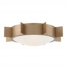  SOL-A3103-VG - Solas 3 Light Vibrant Gold Flush Mount