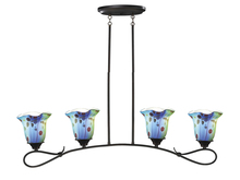  AH14238 - 4-Light Morgan Hand Blown Art Glass Island Fixture