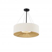  FAB-9572-CREM-MBLK - Warren 24" Drum Pendant