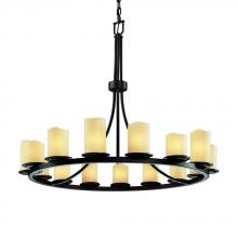  CNDL-8715-10-CREM-DBRZ - Dakota 15-Light 1-Tier Ring Chandelier