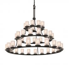  FSN-8714-10-SEED-MBLK - Dakota 45-Light 3-Tier Ring Chandelier