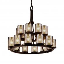  FSN-8767-10-MROR-DBRZ - Dakota 21-Light 2-Tier Ring Chandelier