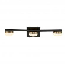  FSN-8993-OPAL-MBBR - Puck 3-Light LED Bath Bar