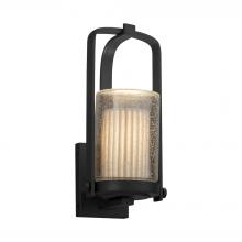 Justice Design Group POR-7581W-10-PLET-MBLK-LED1-700 - Atlantic Small Outdoor LED Wall Sconce