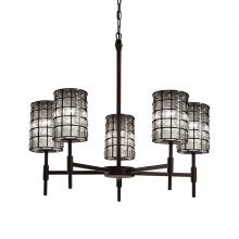  WGL-8410-10-GRCB-MBLK-LED5-3500 - Union 5-Light LED Chandelier