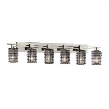  WGL-8706-10-GRCB-NCKL - Aero 6-Light Bath Bar