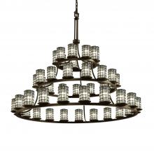  WGL-8714-10-GRCB-DBRZ - Dakota 45-Light 3-Tier Ring Chandelier