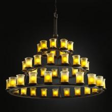  GLA-8714-16-AMBR-DBRZ - Dakota 45-Light 3-Tier Ring Chandelier