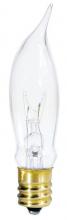  324100 - 7.5W CA5 Incandescent Clear E12 (Candelabra) Base, 120 Volt, Box