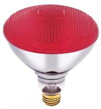  441000 - 100W BR38 Incandescent Reflector Red Flood E26 (Medium) Base, 120 Volt, Box