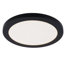 Westinghouse 6133400 - 12 in. 22W LED Flush with Color Temperature Selection Black Finish White Acrylic Shade