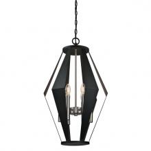  6367700 - 6 Light Chandelier Matte Black Finish Dark Pewter Accents