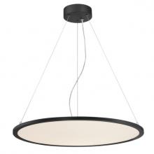  6575000 - LED Chandelier Matte Black Finish White Acrylic Disc